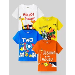 KUCHIPOO Boys 4 Printed Applique T-shirt-picture-29