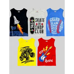 KUCHIPOO Boys 5 Printed Applique T-shirt-picture-47