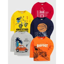 KUCHIPOO Boys 5 Printed Applique T-shirt-picture-22