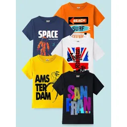 KUCHIPOO Boys 5 Printed Applique T-shirt-picture-28