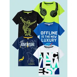 KUCHIPOO Boys 5 Printed Pockets T-shirt-picture-49