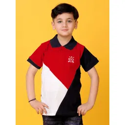 KUCHIPOO Boys Colourblocked Polo Collar T-shirt-picture-34