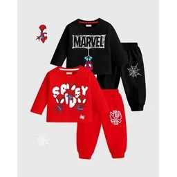 kuchipoo Boys Pack of 2 Marvel Print Pants & T-Shirt Set-picture-12