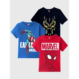 KUCHIPOO Boys Pack Of 3 Marvel Printed T-shirt-picture-11