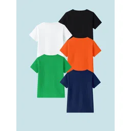 KUCHIPOO Boys Pack Of 5 MultiColored Printed T-shirt-picture-39