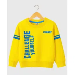 kuchipoo Boys Typographic Print Regular Fit Sweatshirt-picture-24