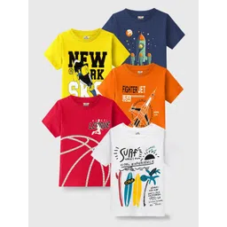 KUCHIPOO Boys Typography 5 Printed T-shirt-picture-17