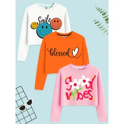 KUCHIPOO Girls Graphic Printed Full Sleeves T-shirts-picture-23