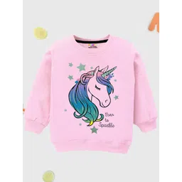 KUCHIPOO Girls Graphic Printed Long Sleeves Fleece Pullover-picture-21