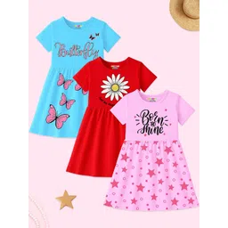 KUCHIPOO Girls Multi Cotton Dresses-picture-28