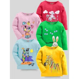 KUCHIPOO Girls Pack Of 5 Printed T-shirt-picture-20