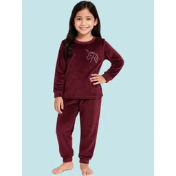 KUCHIPOO Girls Solid Sweatshirt & Track Pant Clothing Set-picture-57