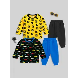 KUCHIPOO Infant Boys Pack Of 2 Printed Night suit-picture-13