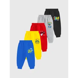 KUCHIPOO Infant Boys Pack Of 5 Joggers-picture-42