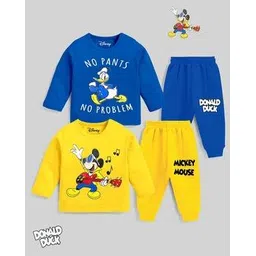 kuchipoo Infants Pack of 2 Mickey Mouse Print T-Shirts & Joggers Sets-picture-25