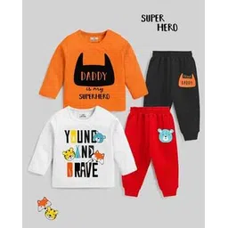 kuchipoo Infants Pack of 2 Printed T-Shirts & Joggers Sets-picture-32