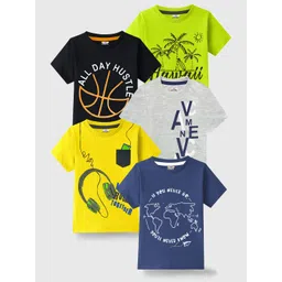 KUCHIPOO Kids 5 Printed Pockets T-shirt-picture-56
