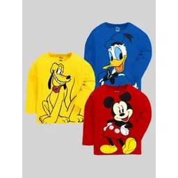 KUCHIPOO Kids Pack Of 3 Mickey & Friends Printed T-shirt-picture-47