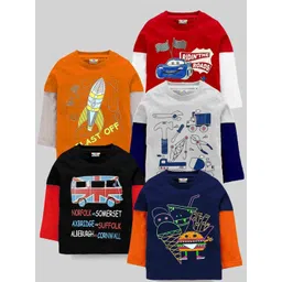 KUCHIPOO Kids Pack of 5 Printed T-shirt-picture-22