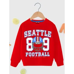 KUCHIPOO Kids Typography Printed Pullover Fleece Sweatshirt-picture-31