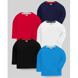 kuchipoo Pack of 5 Boys Relaxed Fit Round-Neck T-shirts-picture-23