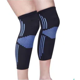 Kudize 2 Pcs Cotton Multicolour Knee Cap Support Set for Men &a; Women, Size: XL-picture-10