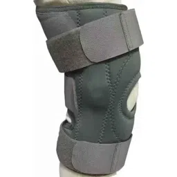 Kudize 2 Pcs Fabric Open Patella Hinged Grey Knee Brace Set for Men &a; Women, Size: S-picture-24