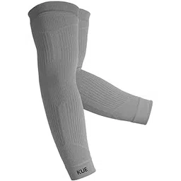 kue Compression Full Hand Cover Arm Sleeves | Men & Women | Arm Support for UV & Sun Protection, Running, Cricket, Gym, Biking, Cycling, Sports (Grey, L/XL)-picture-11