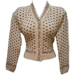 Kuku Hosiery Fancy Half Sleeves Saree Blouse for Women| Buttoned Winter top|Winter wear-picture-13