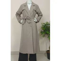 kulanza Polyster viscous Solid Coat For Women-picture-11