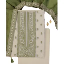 KULEESH Embroidered Semi-Stitched Dress Material-picture-17