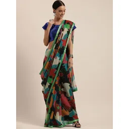 KULNAARI Printed Sequinned Pure Georgette Saree-picture-11