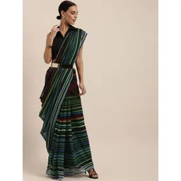KULNAARI Striped Pure Georgette Saree-picture-10