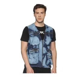 Kultprit Blue Slim Fit Tie - Dye Jacket-picture-29