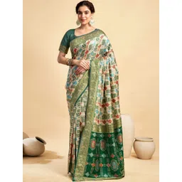 Kumarika Bandhani Zari Art Silk Banarasi Saree-picture-32