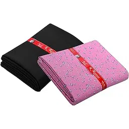 KUNDAN SULZ GWALIOR Men's Unstitched Cotton Printed Shirt & Trouser Fabric Combo Set (Black & Light Pink; 1.30 & 1.60 Meters)-picture-11