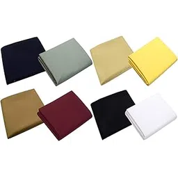 Men's Poly-Cotton Unstitched Shirt & Trouser Fabric Combo Set (Multicolor; Free Size)-image-41