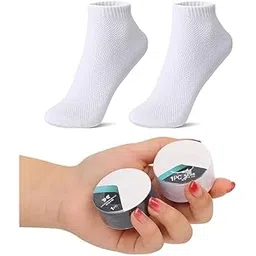 kunjadiya Portable Travel Compression Socks, Wash-Free Disposable, Black White Grey, Cotton Blend, Crew Style, 3 Pack, Lightweight Compact Design for Adults(PACK OF 3)-picture-16