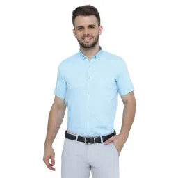 Kuons Avenue Light Blue Slim Fit Shirt-picture-18