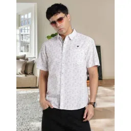 Kuons Avenue Maple Maroon Linen Cotton Printed Shirt-picture-13