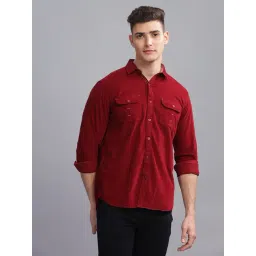 Kuons Avenue Maroon Slim Fit Shirt-picture-16