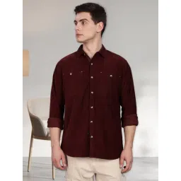 Kuons Avenue Maroon Slim Fit Shirt-picture-14