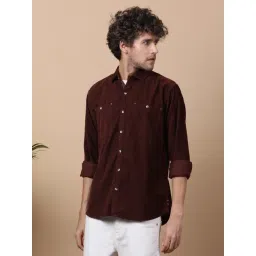 Kuons Avenue Maroon Slim Fit Shirt-picture-15
