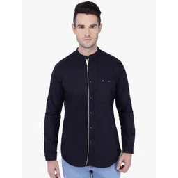 Kuons Avenue Men Black Smart Slim Fit Solid Casual Shirt-picture-16