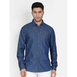 Kuons Avenue Men Blue Smart Slim Fit Casual Shirt-picture-27