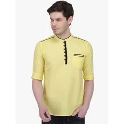 Kuons Avenue Men Mandarin Collar Pure Cotton Kurta-picture-22