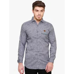 Kuons Avenue Men Melange Smart Slim Fit Casual Shirt-picture-33