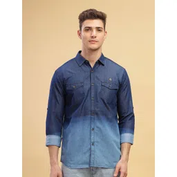 Kuons Avenue Men Smart Slim Fit Faded Opaque Casual Shirt-picture-22