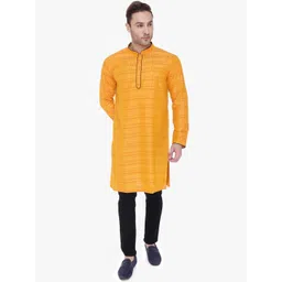 Kuons Avenue Men Yellow Kurta-picture-19