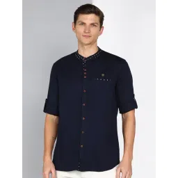 Kuons Avenue Navy Slim Fit Shirt-picture-28